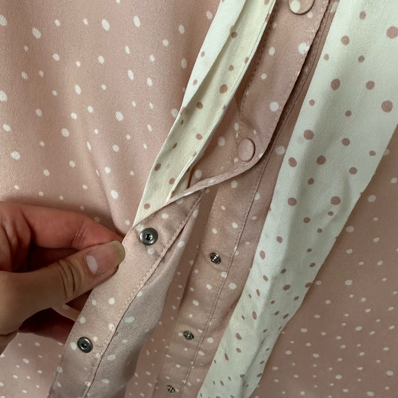 Jason Wu for Target Light Pink and White Polka Dot Blouse (Size: XS) - Picture 8 of 8